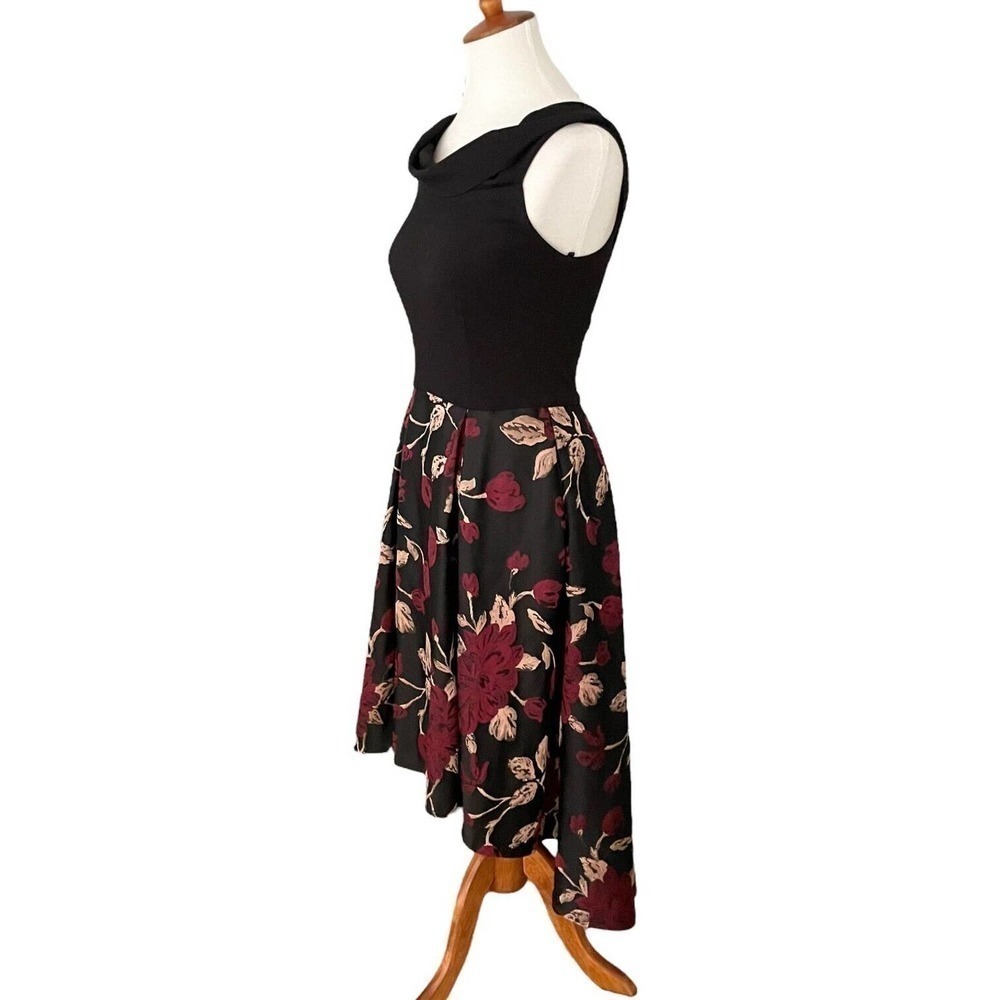 Hutch Black Off the Shoulder Floral Jacquard High Low Ball Gown Dress Size 2 - Picture 4 of 10